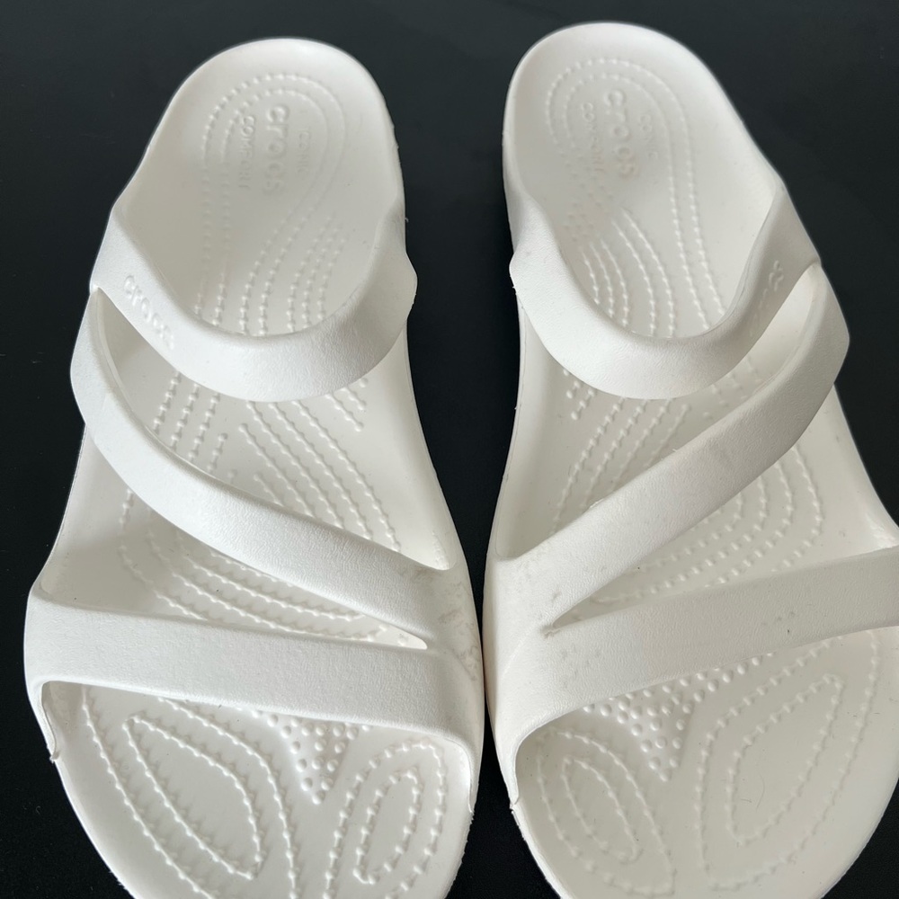 CROCS Kadee Women's Classic White Sandals Size 8 OBO